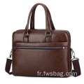 En gros et personnaliser le sac d'ordinateur portable Fashion Business Pu Leather Motsp repasse